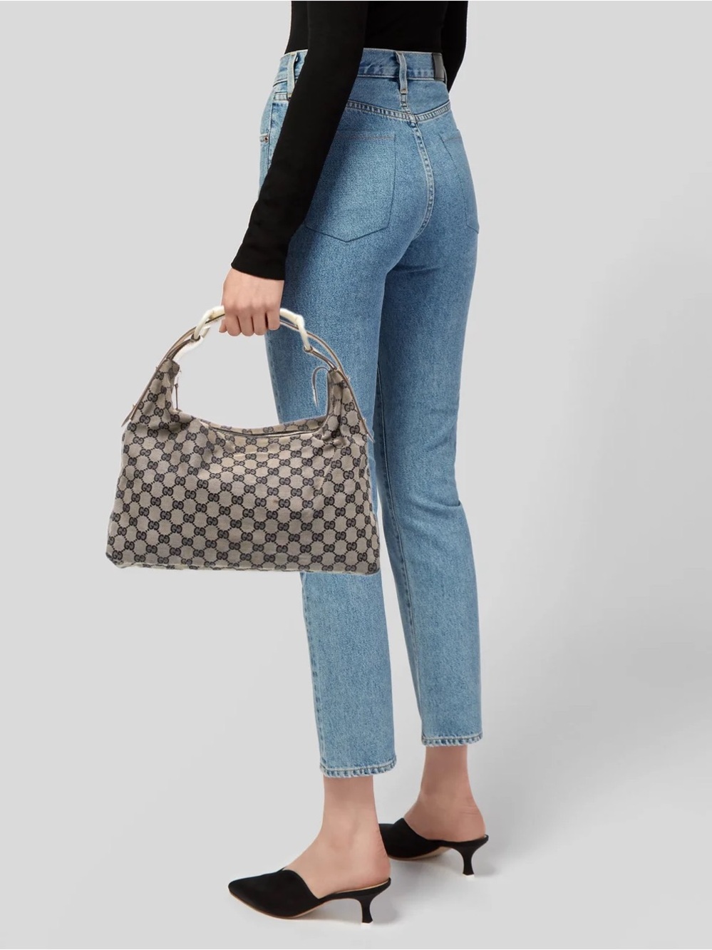 Gucci GG Canvas Horsebit Hobo Bag